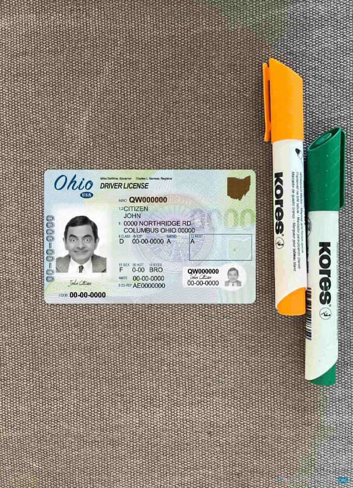 Download USA Ohio DL photolook FRONT Photoshop template